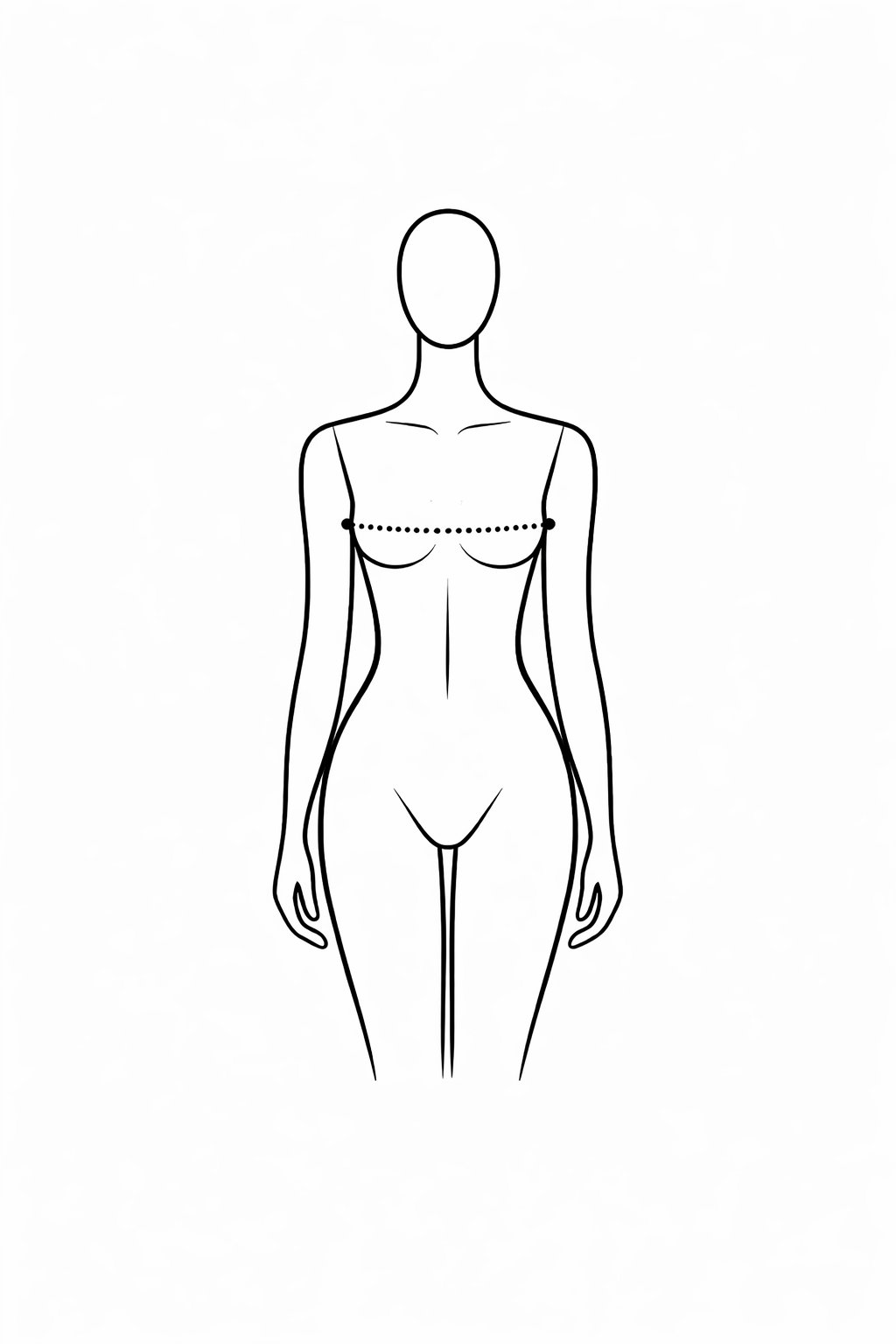 Bust measurement illustration